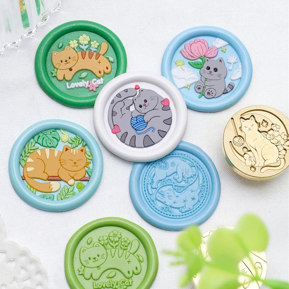 Pieczęć woskowa z motywem kota – Wax Seal Stamp Set recenzja i cena