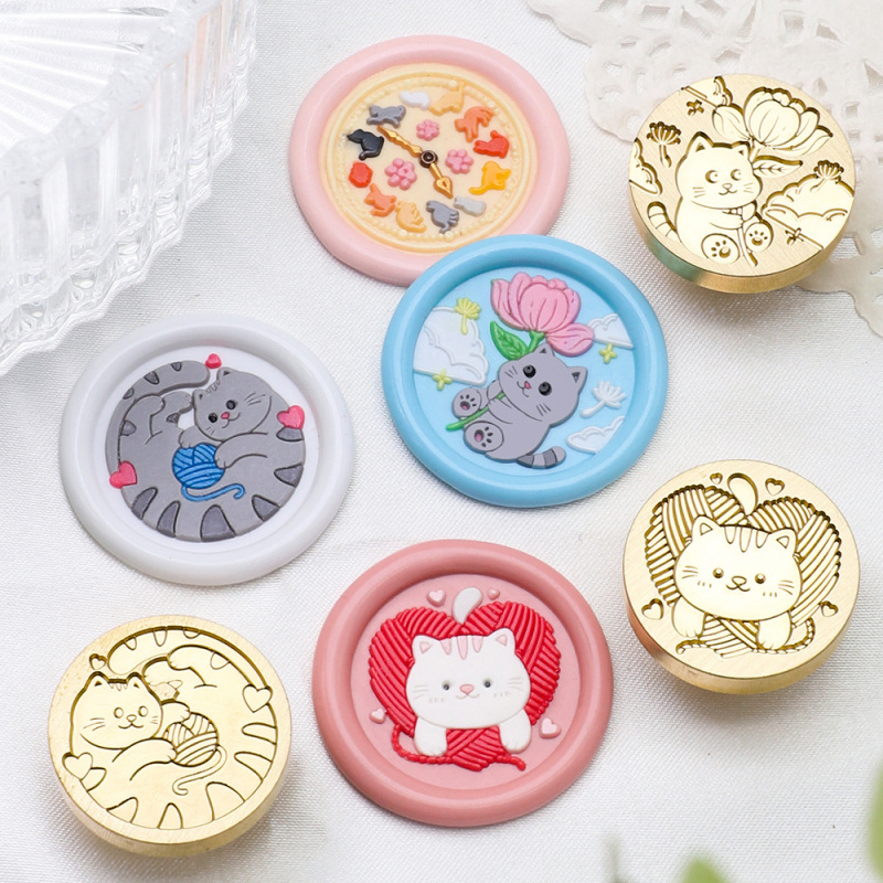 Pieczęć woskowa z motywem kota – Wax Seal Stamp Set recenzja i cena